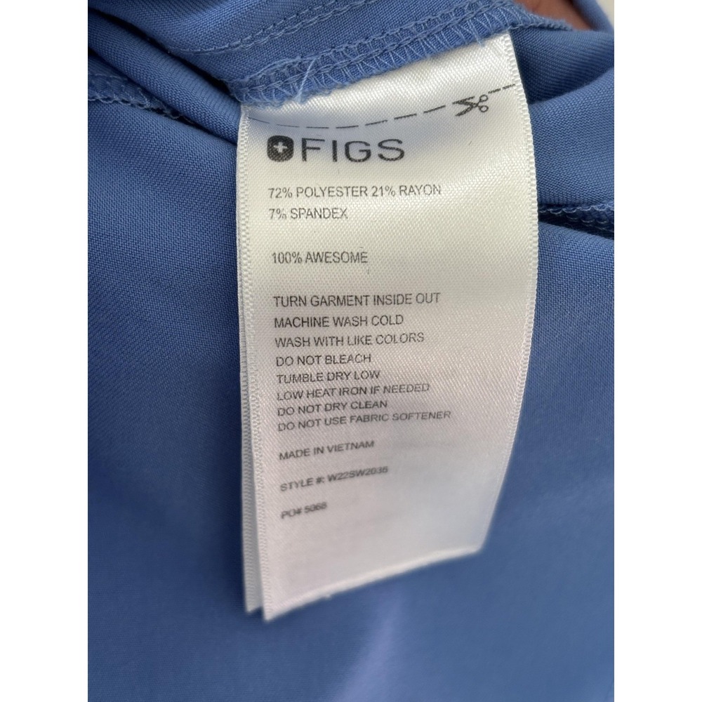 Figs Women's Light Blue Short Sleeve Medical Jumpsuit Romper - Picture 7 of 11